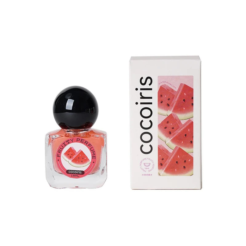 Mini profumi spray concentrati alla frutta: mela, cocco, uva, mango.