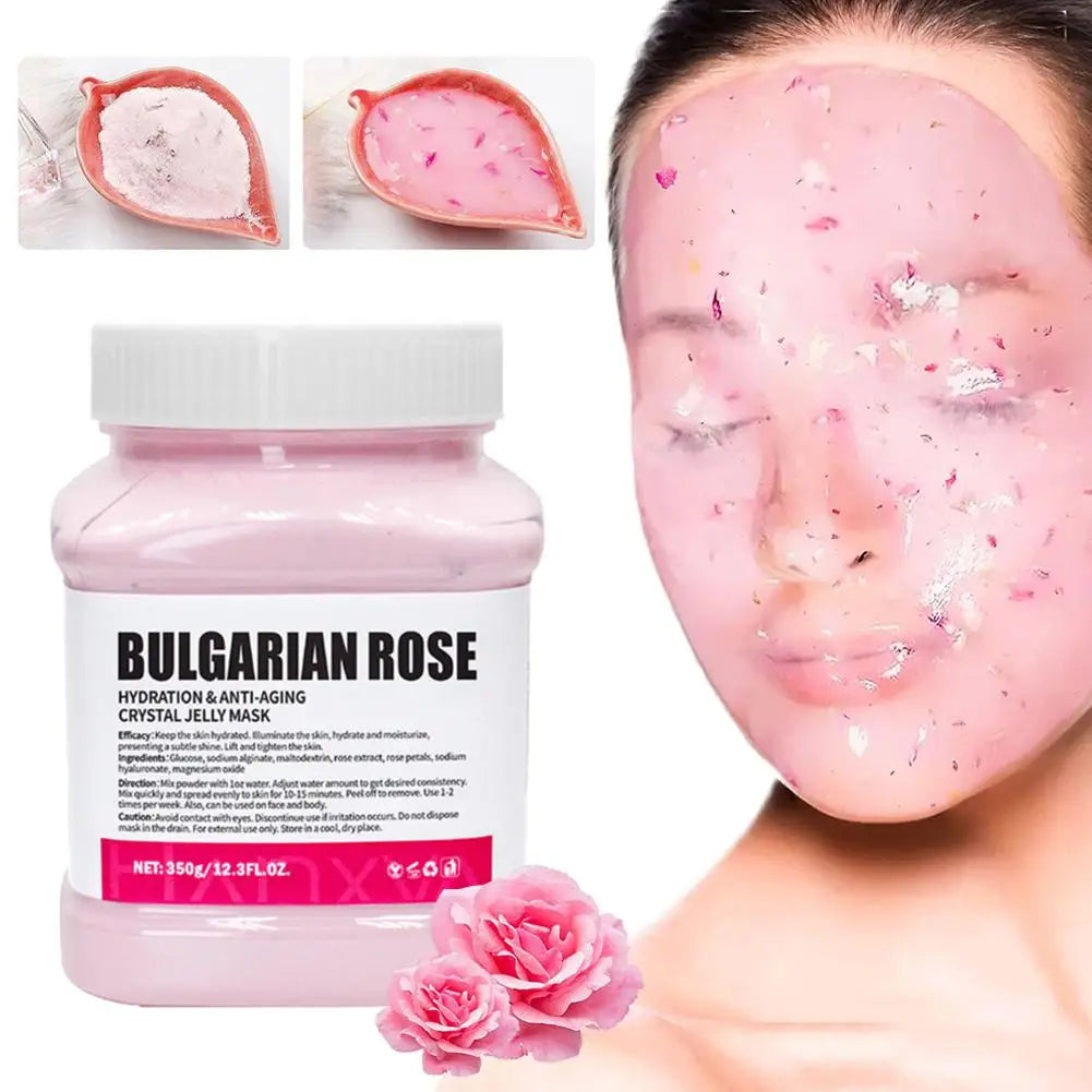 Maschera in gelatina per il viso peel-off alla rosa