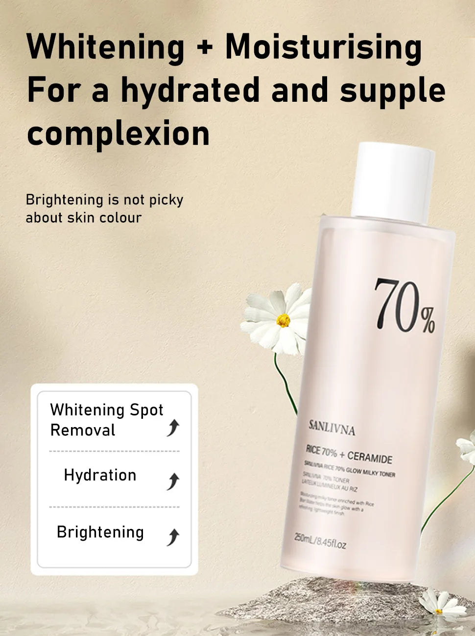 Siero Maschera e tonico tre in uno: all'estratto di riso e niacinamide